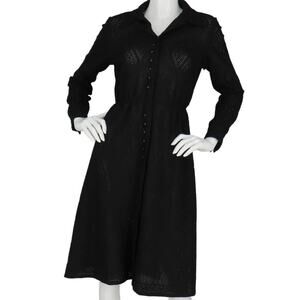 Vintage Trevira Diamond Knit Dress S Retro Chic